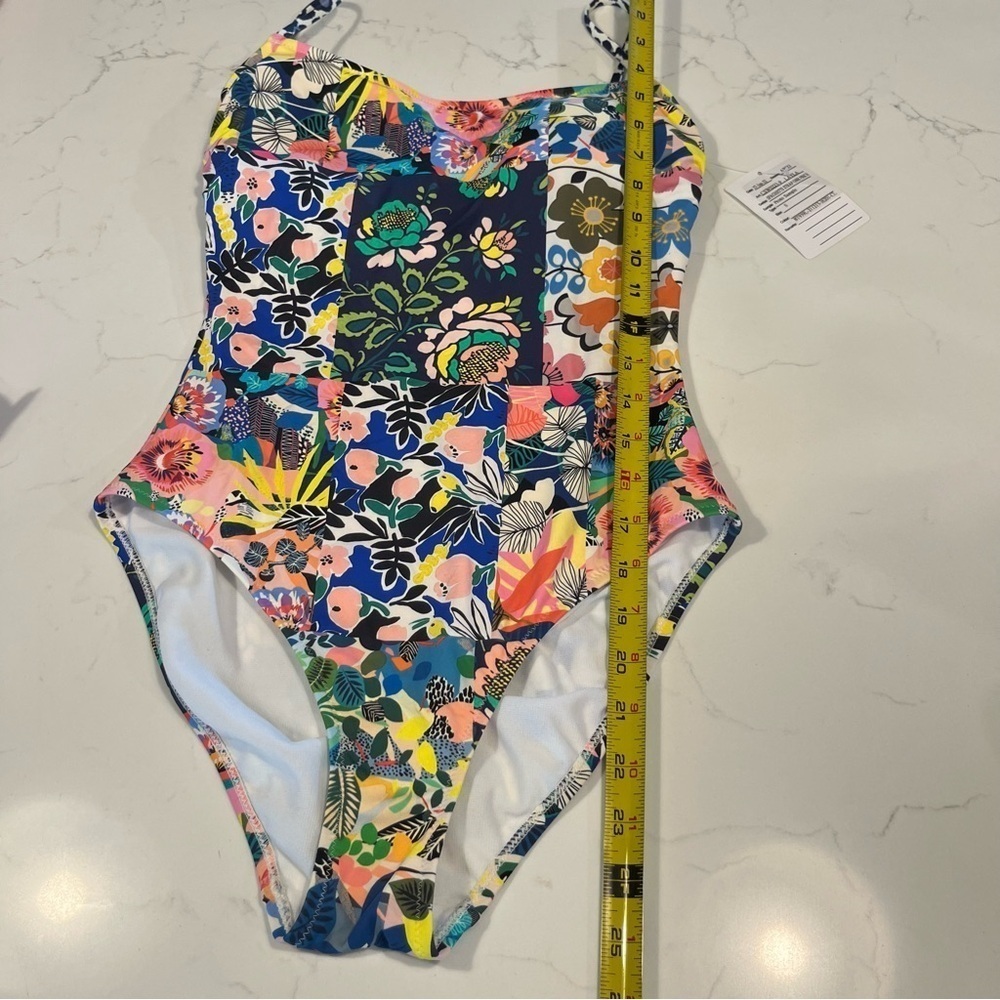 Johnny Was Layla Spaghetti Strap One Piece Floral Swimsuit Sm - Picture 10 of 12